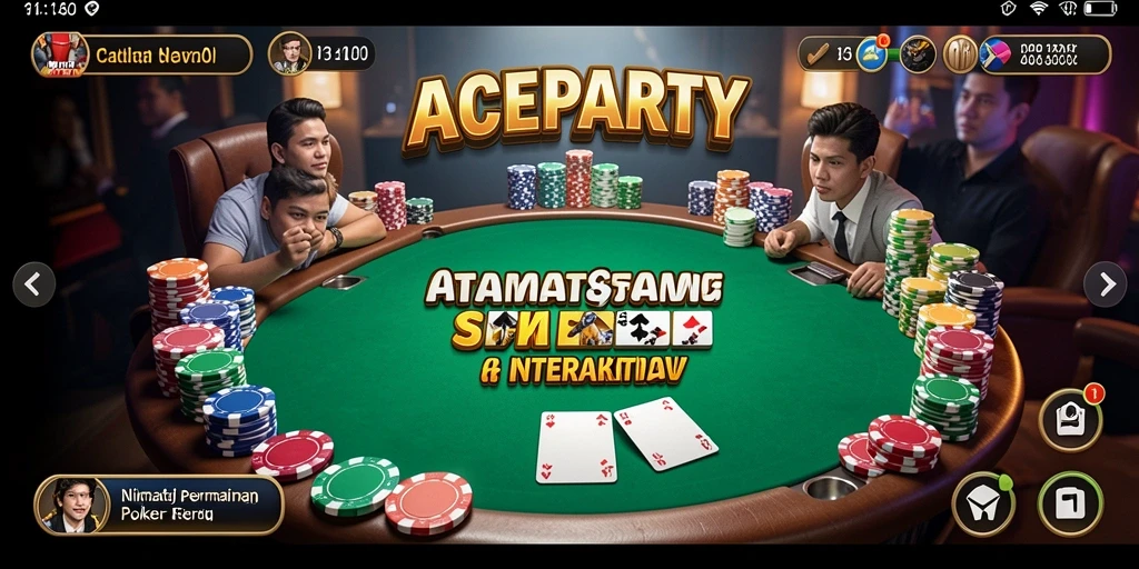 Tampilan gameplay Poker yang seru di ACEPARTY.
