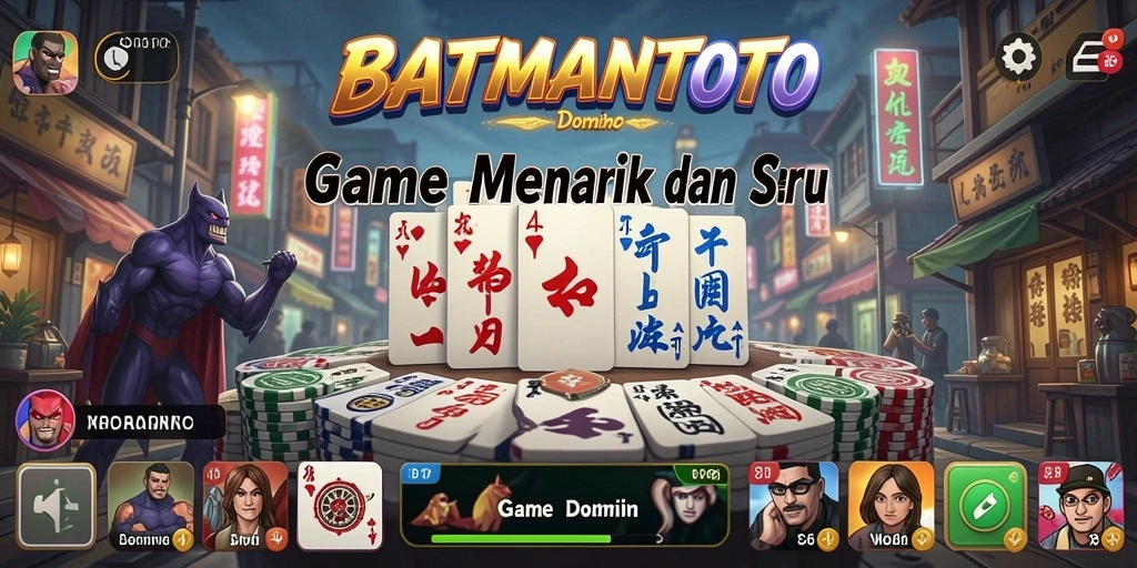 Tampak gameplay seru dalam permainan Domino BATMANTOTO.