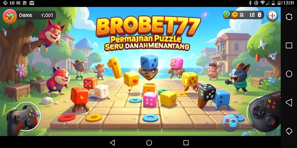 Tampilan gameplay seru dalam game Puzzle BROBET77.