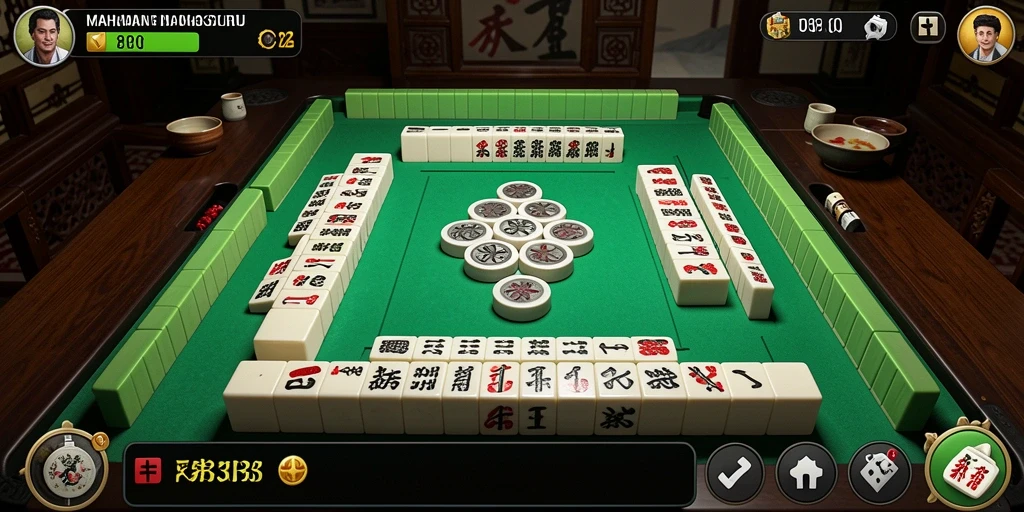 Tangkapan layar yang menampilkan gameplay Mahjong yang mengasyikkan.