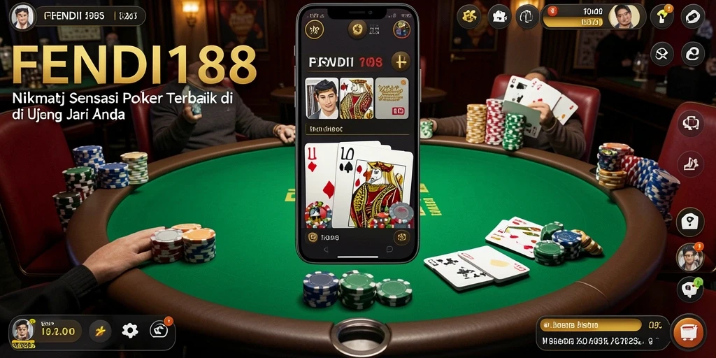 Tampilan gameplay Poker yang menarik dan seru di FENDI188.
