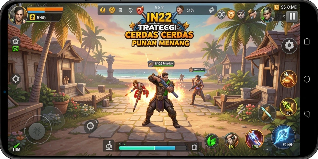 Tampilan gameplay strategis yang menantang di IN22