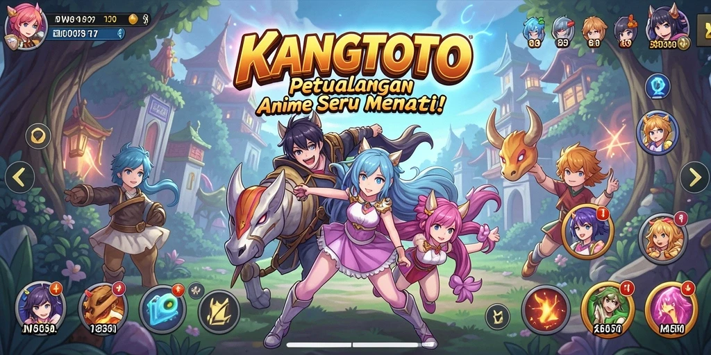 Tampilan gameplay KANGTOTO yang dinamis dan penuh warna.