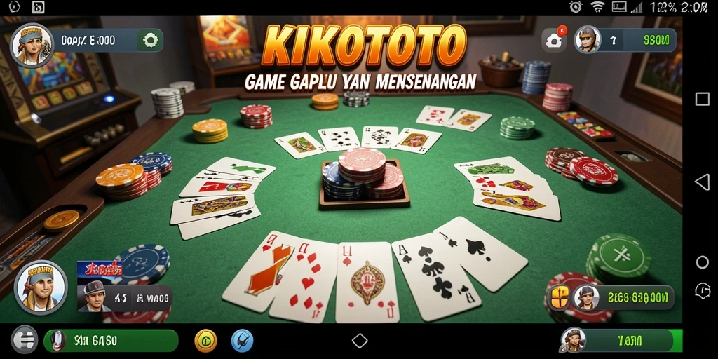 Tangkapan layar KIKOTOTO menampilkan gameplay Gaple yang seru.