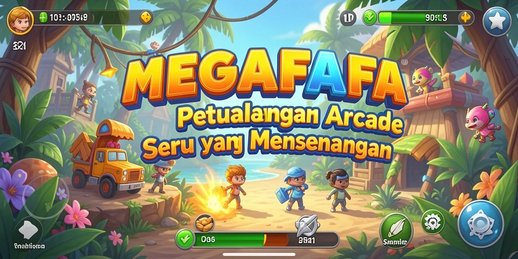 Screenshot gameplay MEGAFAFA menampilkan aksi seru dalam game Arcade.