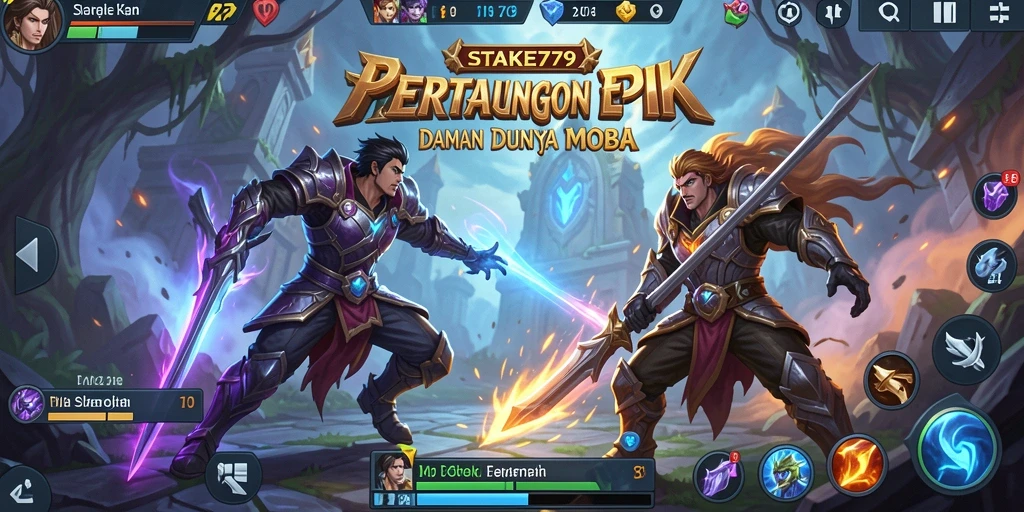 Screenshot gameplay STAKE779 yang menampilkan pertempuran tim yang intens.