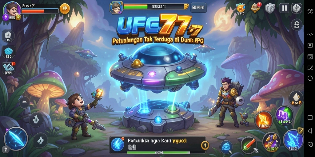 Tangkapan layar gameplay RPG penuh aksi di UFO777.