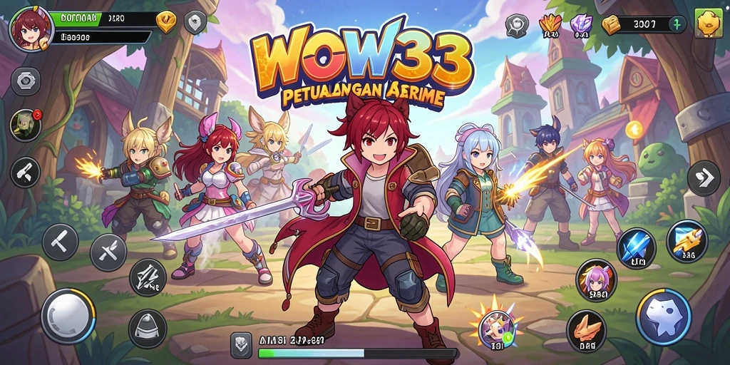 Gameplay seru dengan karakter anime ikonik dalam WOW33.